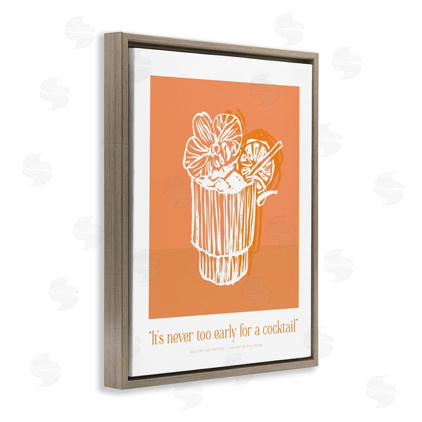 Stupell Industries Lettered And Lined | Never Too Early For Cocktail