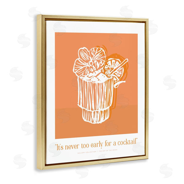 Stupell Industries Lettered And Lined | Never Too Early For Cocktail