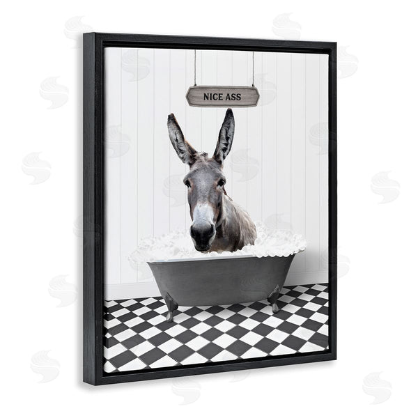 Stupell Industries Lettered And Lined | Nice A** Bathroom Phrase Wall Art