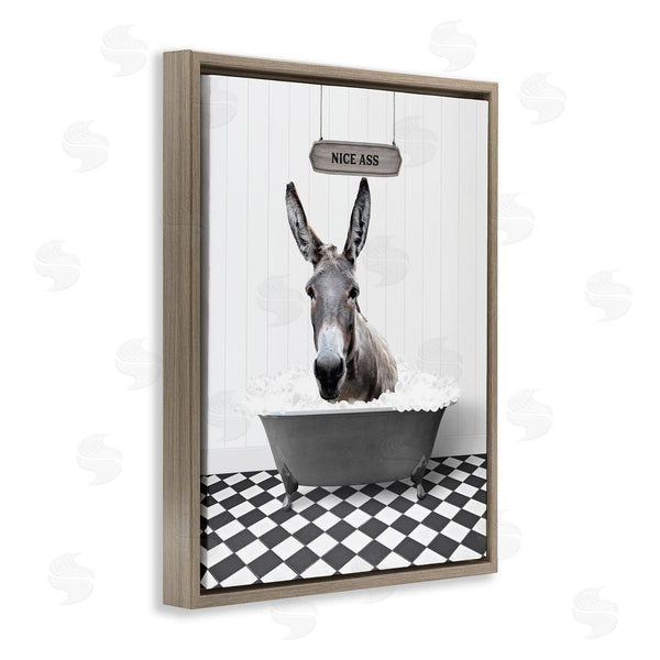 Stupell Industries Lettered And Lined | Nice A** Bathroom Phrase Wall Art