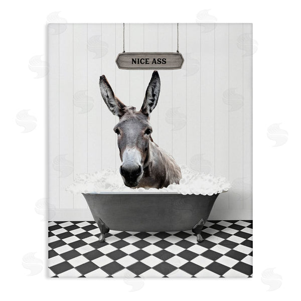 stupell industries Lettered and Lined | Nice A** Bathroom Phrase Wall Art