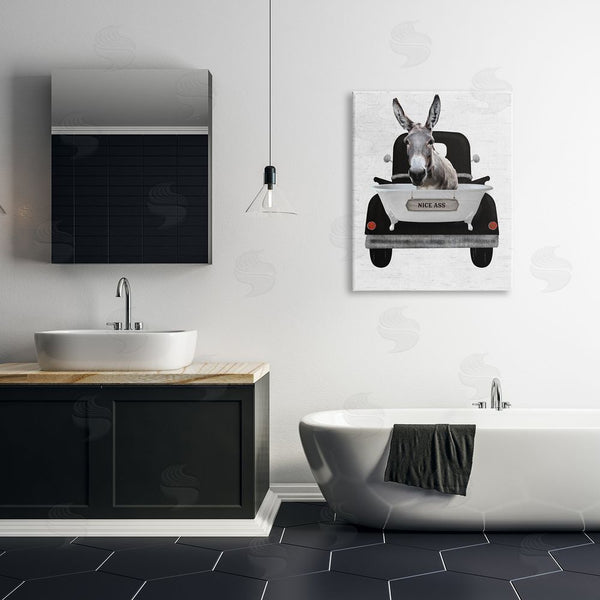 Stupell Industries Lettered And Lined | Nice A** Donkey Phrase Wall Art
