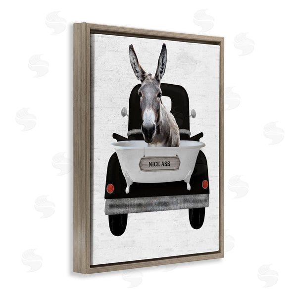 Stupell Industries Lettered And Lined | Nice A** Donkey Phrase Wall Art