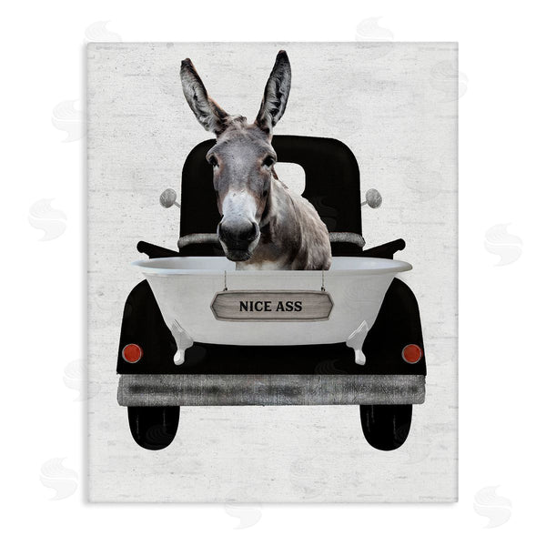 stupell industries Lettered and Lined | Nice A** Donkey Phrase Wall Art