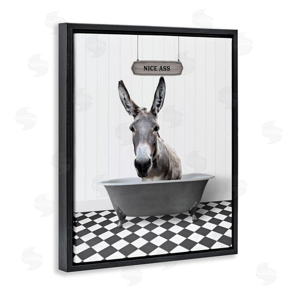Stupell Industries Lettered And Lined | Nice A** Funny Donkey Wall Art