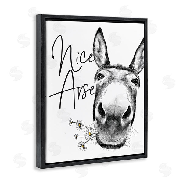 Stupell Industries Lettered And Lined | Nice Arse Donkey Pun