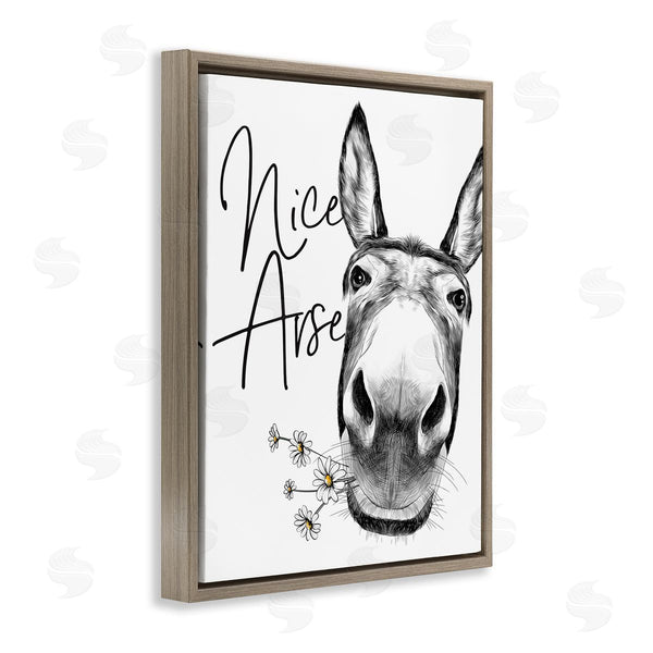 Stupell Industries Lettered And Lined | Nice Arse Donkey Pun