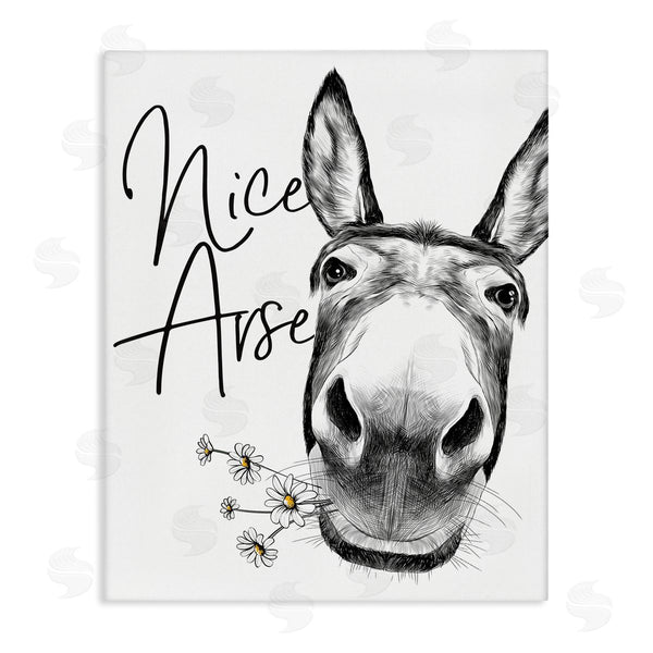 stupell industries Lettered and Lined | Nice Arse Donkey Pun