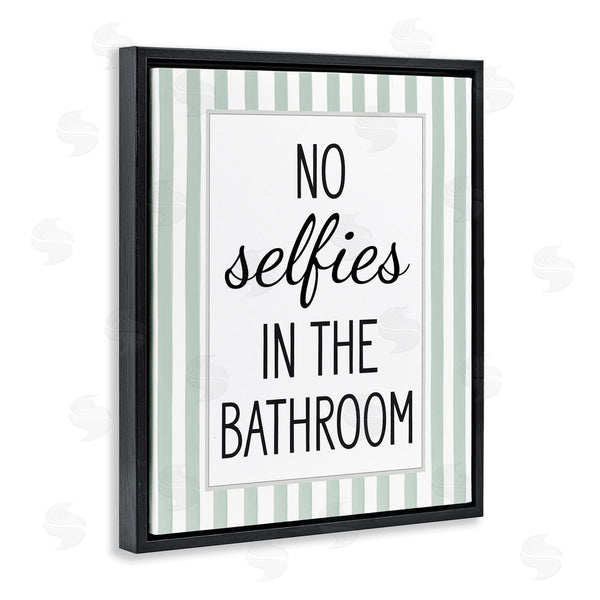 Stupell Industries Lettered And Lined | No Selfies In Bathroom