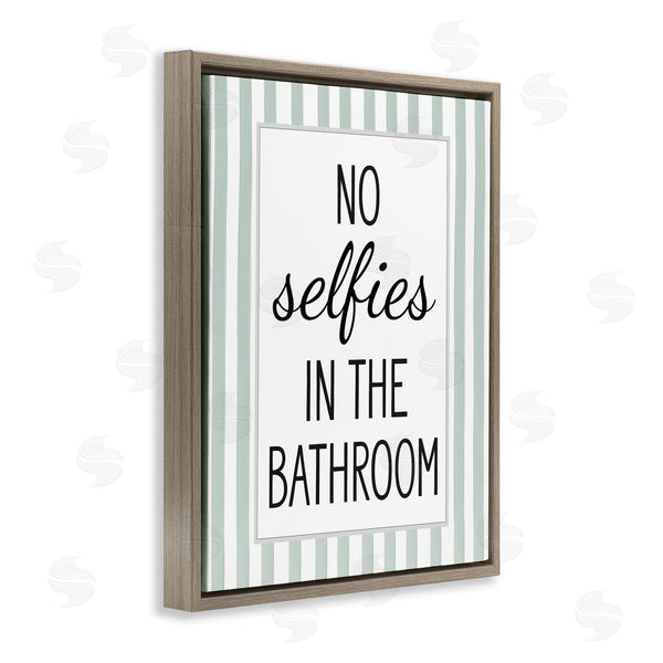 Stupell Industries Lettered And Lined | No Selfies In Bathroom