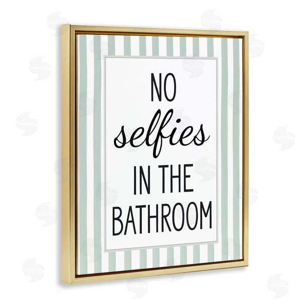 Stupell Industries Lettered And Lined | No Selfies In Bathroom