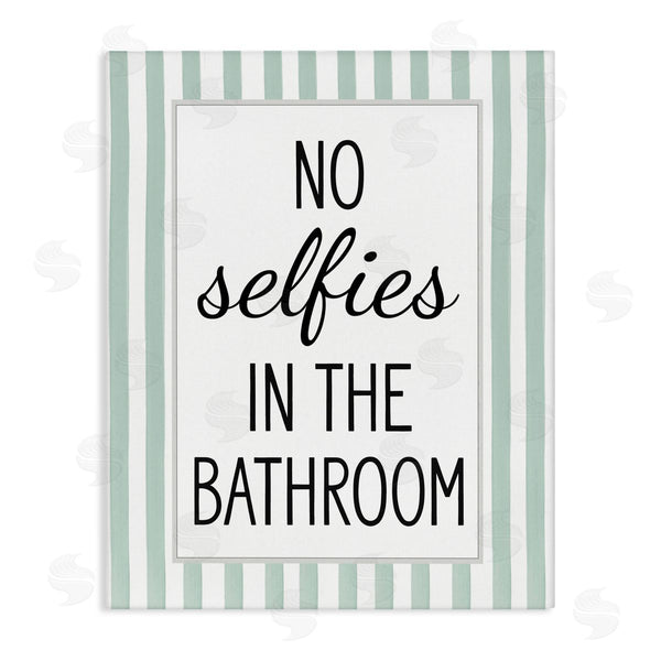 stupell industries Lettered and Lined | No Selfies In Bathroom