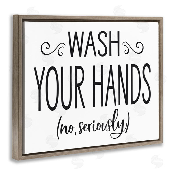 Stupell Industries Lettered And Lined | No Seriously Wash Your Hands