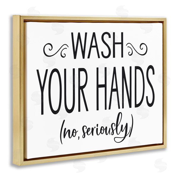 Stupell Industries Lettered And Lined | No Seriously Wash Your Hands