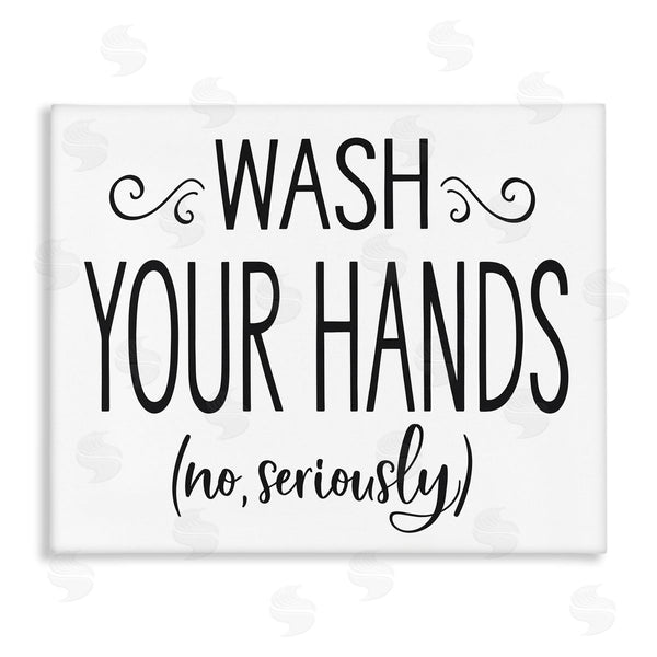 stupell industries Lettered and Lined | No Seriously Wash Your Hands