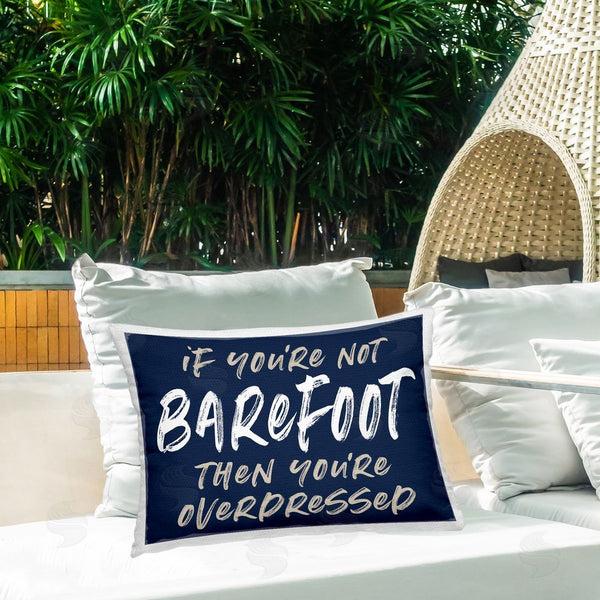 Stupell Industries Lettered And Lined | Not Barefoot Then Overdressed Printed Throw Pillow