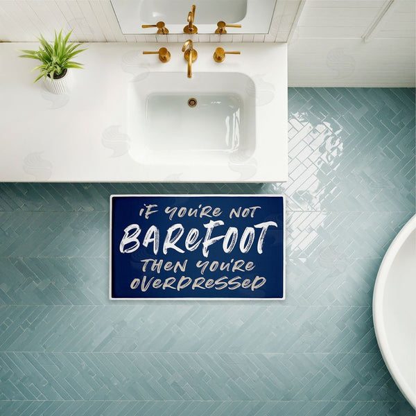 Stupell Industries Lettered And Lined | Not Barefoot Then Overdressed Plush Bath Mat