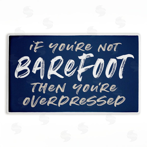 stupell industries Lettered and Lined | Not Barefoot Then Overdressed Plush Bath Mat