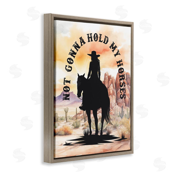 Stupell Industries Lettered And Lined | Not Gonna Hold My Horses