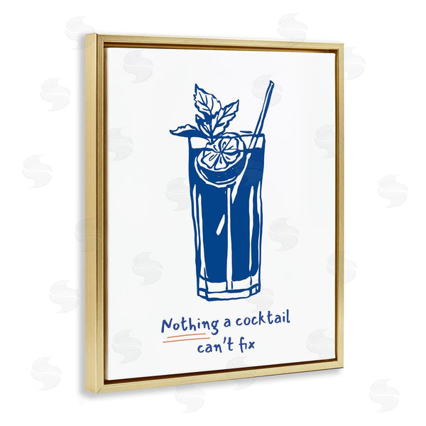 Stupell Industries Lettered And Lined | Nothing A Cocktail Can't Fix