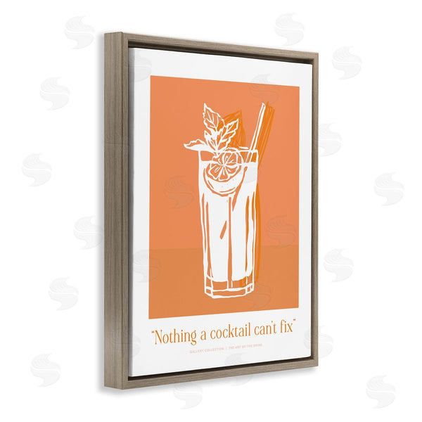 Stupell Industries Lettered And Lined | Nothing A Cocktail Can't Fix