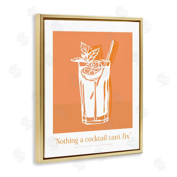 Stupell Industries Lettered And Lined | Nothing A Cocktail Can't Fix