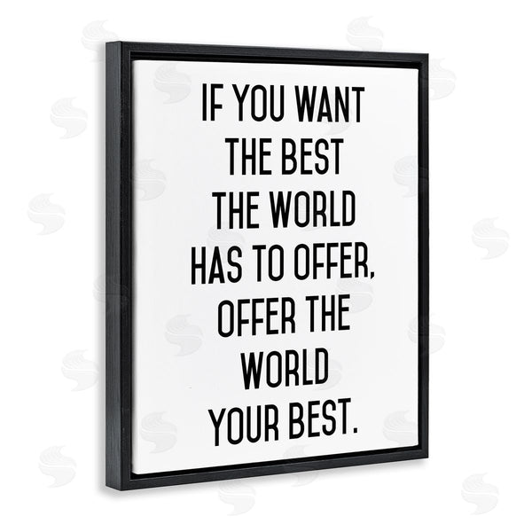 Stupell Industries Lettered And Lined | Offer The World Your Best Wall Art