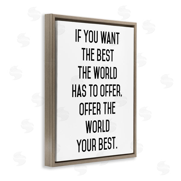 Stupell Industries Lettered And Lined | Offer The World Your Best Wall Art