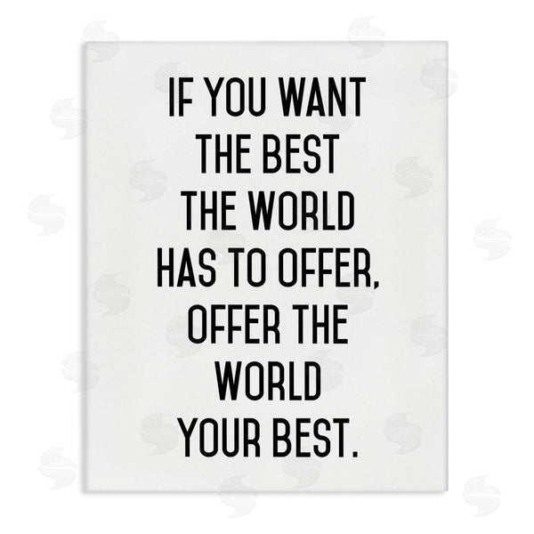stupell industries Lettered and Lined | Offer World Your Best Inspirational Typography Phrase Wall Art
