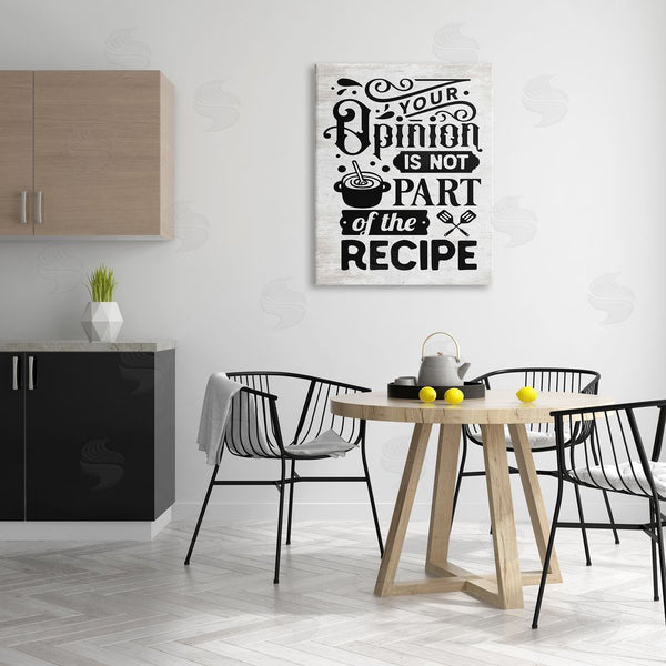 Stupell Industries Lettered And Lined | Opinion Not Part Of Recipe Sassy Kitchen Phrase Wall Art