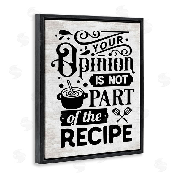 Stupell Industries Lettered And Lined | Opinion Not Part Of Recipe Sassy Kitchen Phrase Wall Art