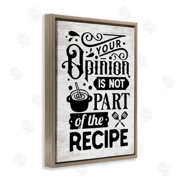 Stupell Industries Lettered And Lined | Opinion Not Part Of Recipe Sassy Kitchen Phrase Wall Art