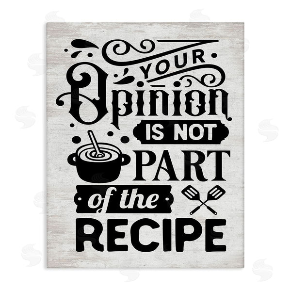 stupell industries Lettered and Lined | Opinion Not Part Of Recipe Sassy Kitchen Phrase Wall Art