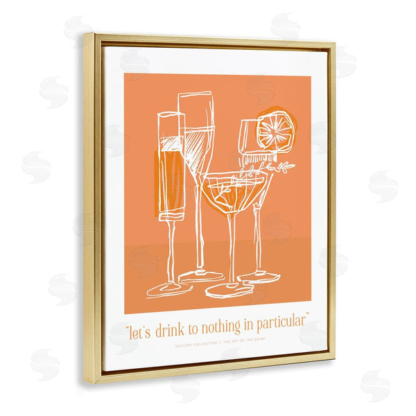 Stupell Industries Lettered And Lined | Orange Drink Toast Phrase