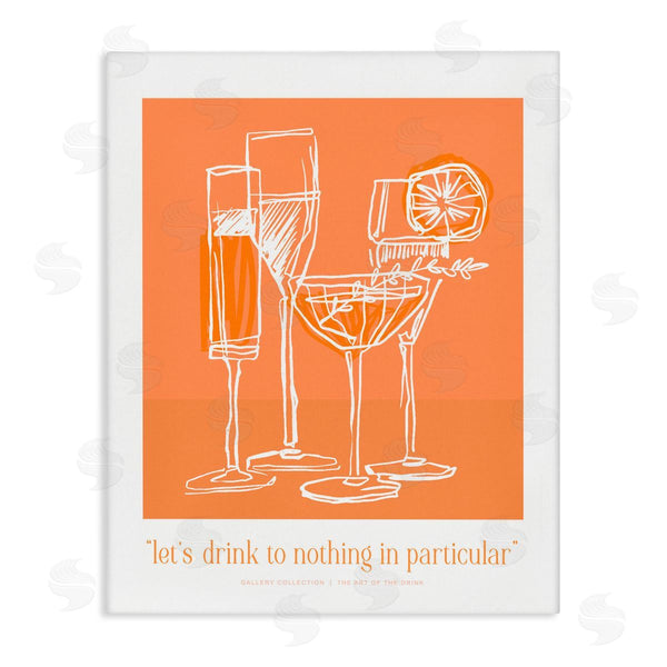 stupell industries Lettered and Lined | Orange Drink Toast Phrase