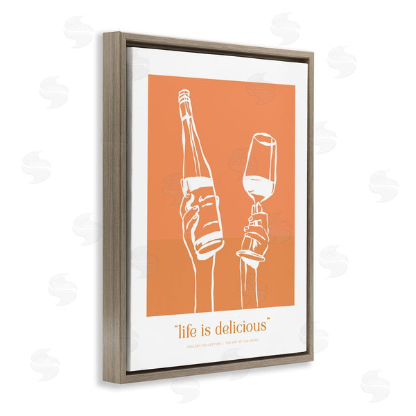 Stupell Industries Lettered And Lined | Orange Life Is Delicious