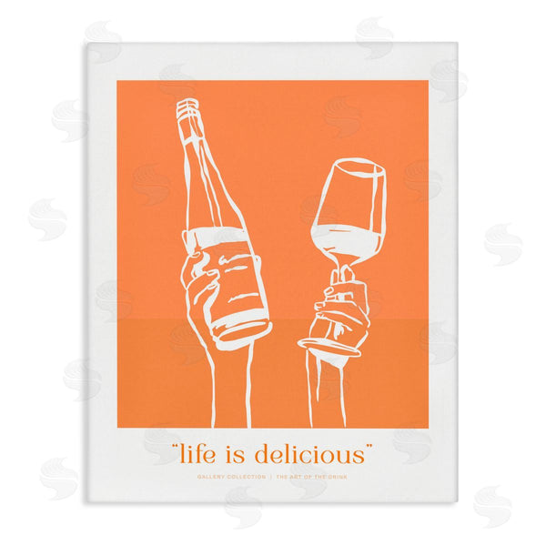 stupell industries Lettered and Lined | Orange Life Is Delicious