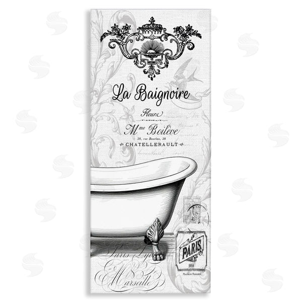 stupell industries Lettered and Lined | Ornate French Bathtub