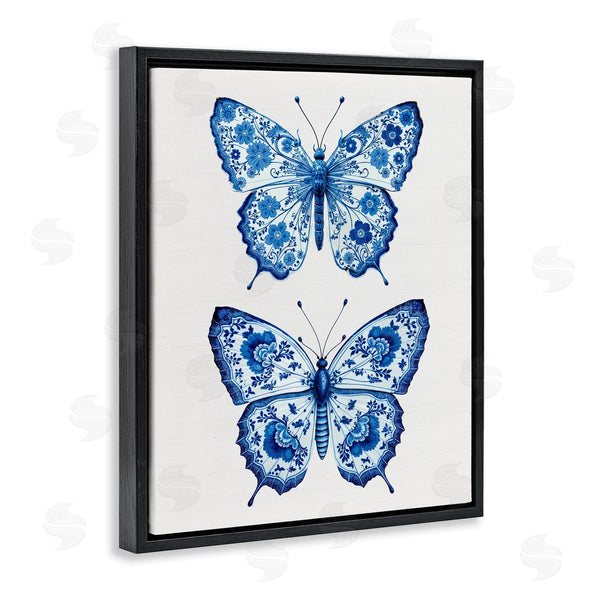 Stupell Industries Lettered And Lined | Ornate Toile Pattern Butterflies Wall Art