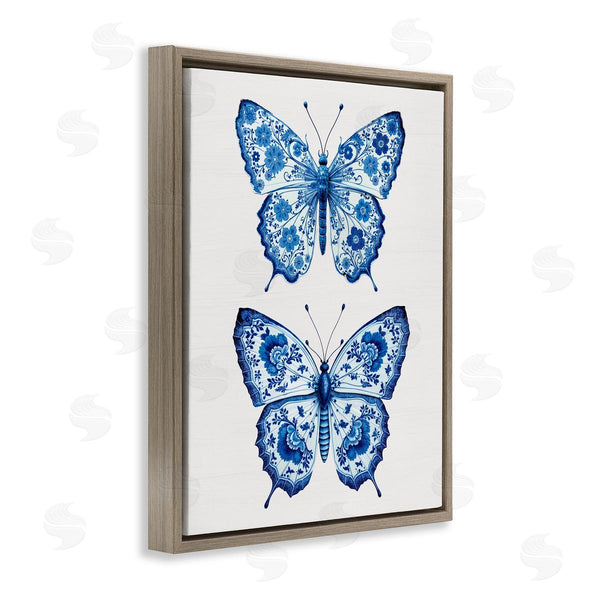 Stupell Industries Lettered And Lined | Ornate Toile Pattern Butterflies Wall Art