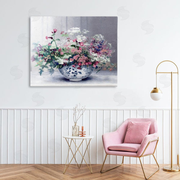 Stupell Industries Lettered And Lined | Painterly Elegant Blooms Vase Wall Art