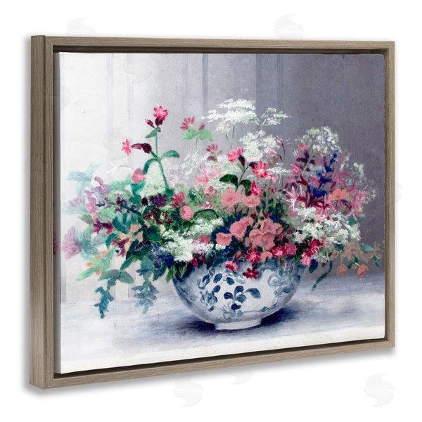 Stupell Industries Lettered And Lined | Painterly Elegant Blooms Vase Wall Art