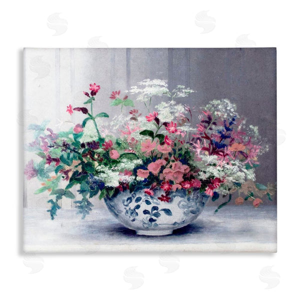 stupell industries Lettered and Lined | Painterly Elegant Blooms Vase Wall Art