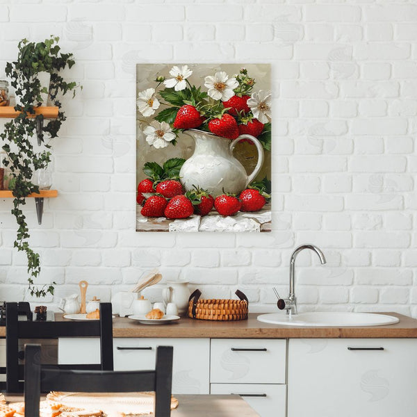 Stupell Industries Lettered And Lined | Painterly Strawberries Still Life Wall Art