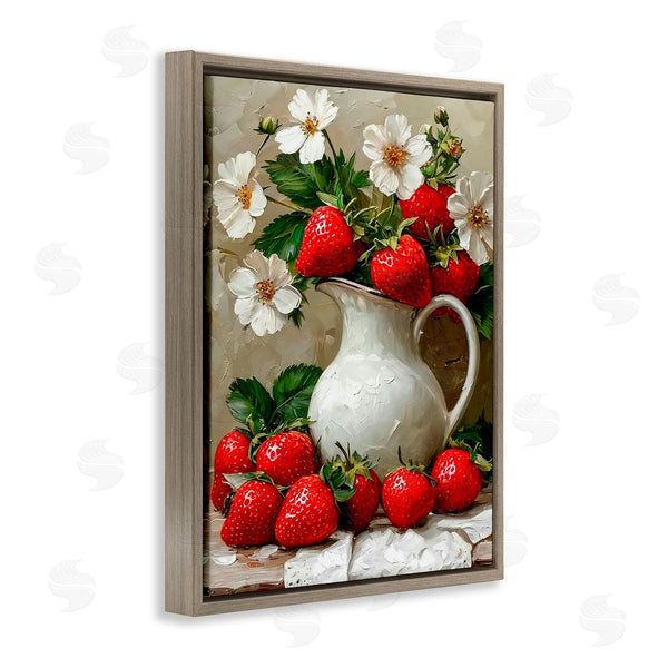 Stupell Industries Lettered And Lined | Painterly Strawberries Still Life Wall Art