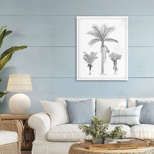 Stupell Industries Lettered And Lined | Palm Tree Trio Sketches Wall Art