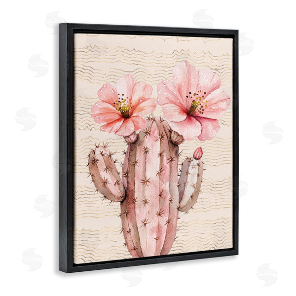 Stupell Industries Lettered And Lined | Pastel Cactus With Blooms