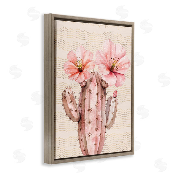 Stupell Industries Lettered And Lined | Pastel Cactus With Blooms