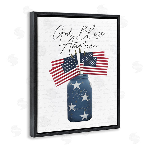 Stupell Industries Lettered And Lined | Patriotic Flag Jars