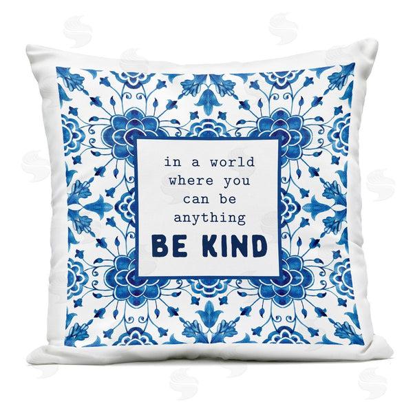 Stupell Industries Lettered And Lined | Patterned Be Kind Encouragement Printed Throw Pillow